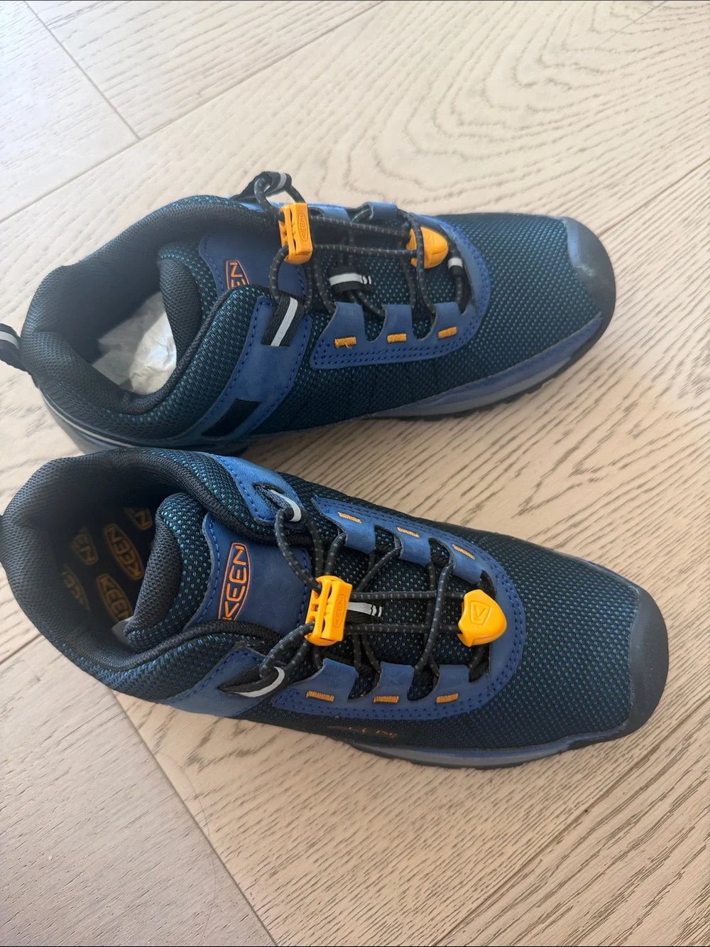KEEN Kids Targhee Sport Vent Hiking Shoes Blue Orange Size 3 NEW